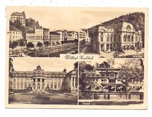 BÖHMEN & MÄHREN, KARLSBAD / KARLOVY VARY, Kaiserbad, Gasbad, Becher Bad, Kurhaus, 1943