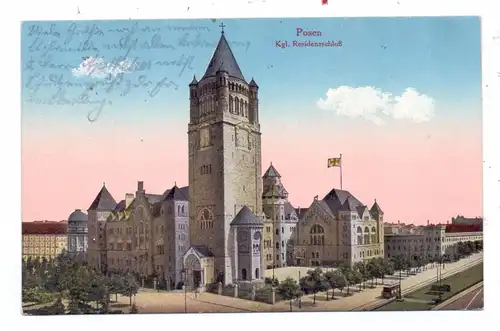 POSEN - POSEN Stadt, Residenzschloss, 1916, deutsche Feldpost, Bayr. Fussa. Batterie 663