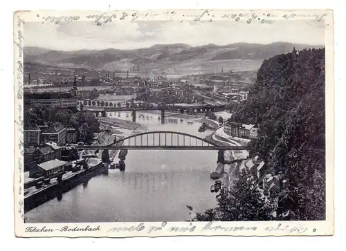 BÖHMEN & MÄHREN - TETSCHEN - BODENBACH / DECIN, Blick über die Elbe, 1940