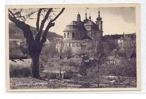 BÖHMEN & MÄHREN - HAINDORF / HEJNICE, Dorfansicht mit Kirche