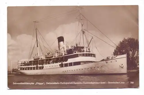 POMMERN - SWINEMÜNDE / SWINOUJCIE, Salonschnelldampfer "FRIGGA", 1932