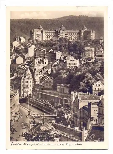 BÖHMEN & MÄHREN  - KARLSBAD / KARLOVY VARY, Panorama, Imperial-Hotel, 1943