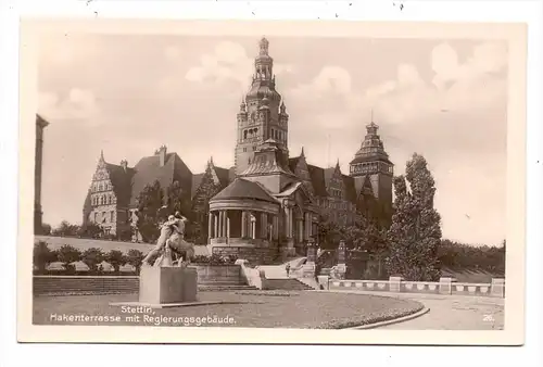 POMMERN - STETTIN / SZCZECIN, Hakenterrasse und Regierungsgebäude
