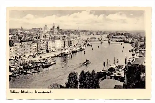 POMMERN - STETTIN / SZCZECIN, Blick zur Baumbrücke