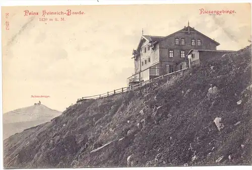 NIEDERSCHLESIEN - KRUMMHÜBEL / KARPACZ, Prinz-Heinrich-.Baude, 1946 abgebrannt