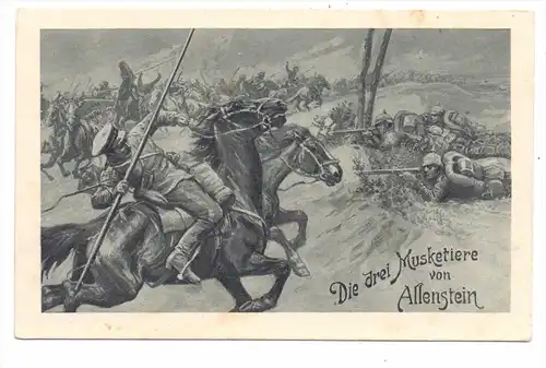 OSTPREUSSEN - ALLENSTEIN / OLSZTYN, 1.Weltkrieg, Künstler-Karte, Die drei Musketiere von Allenstein