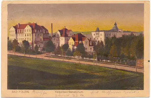 POMMERN - BAD POLZIN / POLCZYN ZDROJ, Kaiserbad Sanatorium, 1919