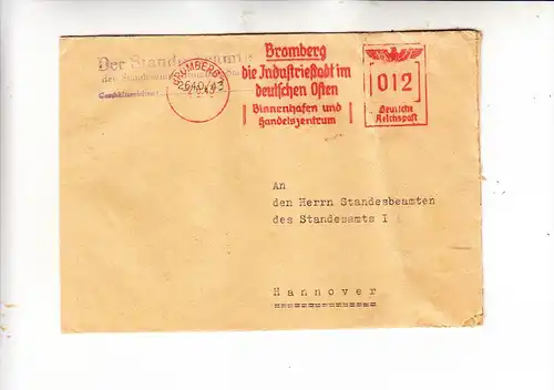 POSEN - BROMBERG / BYDGOZCZ, Freistempler-Brief, Standesamt, 1943