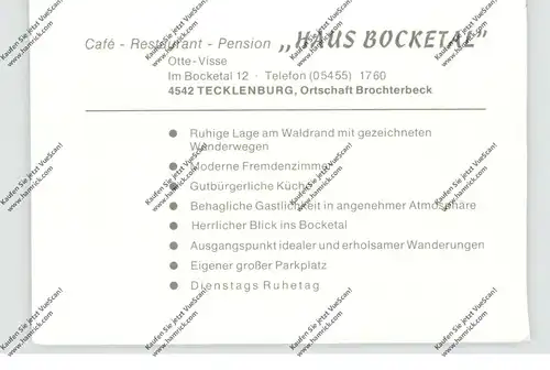 4542 TECKLENBURG - BROCHTERBECK, Haus Bocketal, keine AK-Einteilung