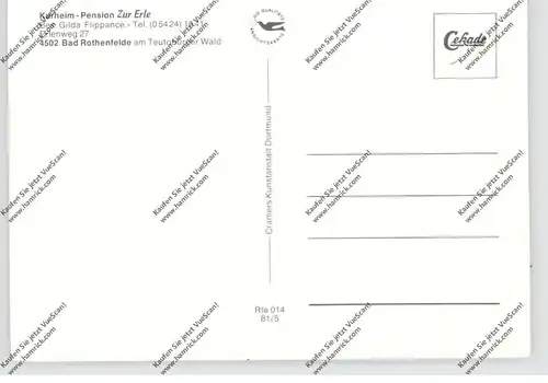 4502 BAD ROTHENFELDE, Pension ZUR ERLE