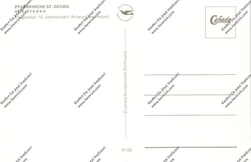 4426 VREDEN, Pfarrkirche St. Georg, Innenansicht