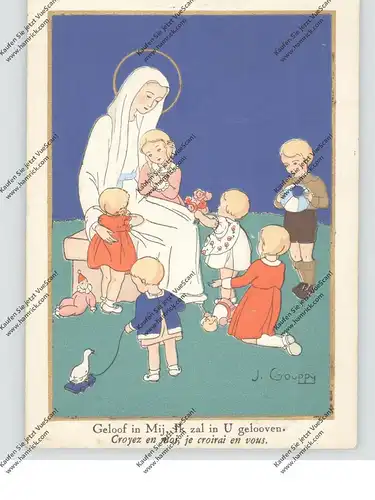 RELIGION - CHRISTENTUM - Kinder mit Maria, Künstler-Karte