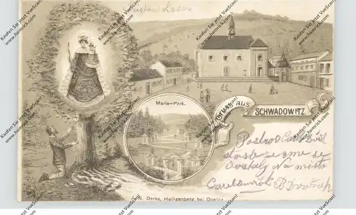 BÖHMEN & MÄHREN - KLEIN-SCHWASOWITZ / MALE SVATONOVICE, Lithographie, Gruss aus...