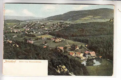 0-8805 JONSDORF, Blick vom Nonnenfelsen, ca. 1905, ungeteilte Rückseite