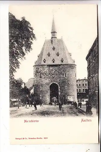 5100 AACHEN, Marschiertor, ca. 1900, ungeteilte Rückseite, Stengel-Dresden