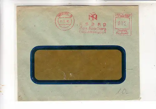 2000 HAMBURG, Postgeschichte, Maschinen-Stempel NSDAP Gau Hamburg, 1942