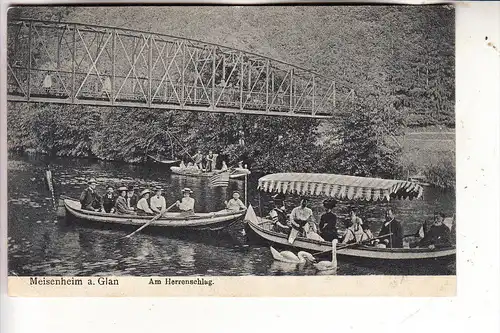 6554 MEISENHEIM, Am Herrenschlag, Ausflugsboote, 1919