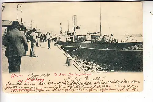 2000 HAMBURG - ST. PAULI, Landungsbrücke, Fähre, 1900