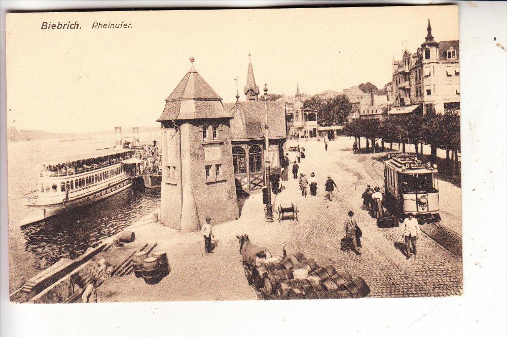 6200 WIESBADEN BIEBRICH, Rheinufer, Strassenbahn