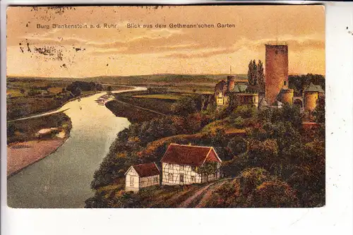 4320 HATTINGEN - BLANKENSTEIN, Blick aus dem Gethmann´schen Garten, 1922