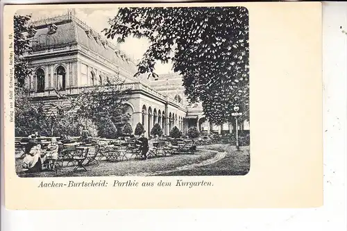 5100 AACHEN - BURTSCHEID, Partie aus dem Kurgarten, 1903, bei Bernhoeft - Lux. hergestellt