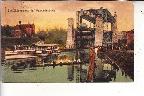 4620 CASTROP - RAUXEL - HENRICHENBURG, Schiffshebewerk, Ausflugsdampfer, Ruderboot, 1923