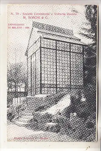EXPO MILANO 1906, Soc. Cristallerie e Vetrerie, Boschi, Glasverarbeitung
