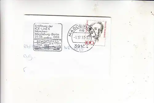 EISENBAHN / Railway / Chemin de Fer / Ferrocarril / Ferrovia / Spoorweg - Sonderstempel ICE Linie München - Berlin, 1993
