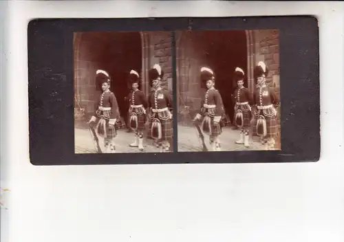 UK - SCOTLAND - EDINGBURGH, Soldiers, Stereo - Photo, ca. 1900