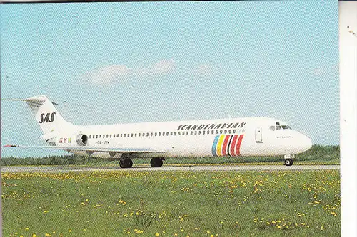 FLUGZEUGE / Airplanes / Avion - DC 9, SAS Erstflug Stockholm - Düsseldorf, 1987