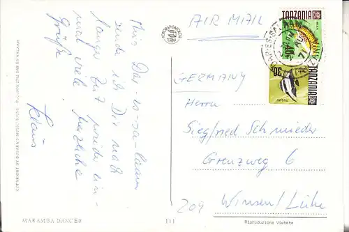 TANZANIA - Macamba Dancer, ethnic