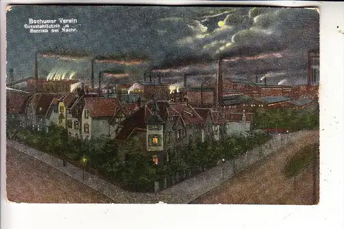 4630 BOCHUM, Bochumer Verein im Betrieb bei Nacht, 1937