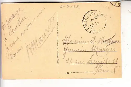 0-7127 TAUCHA, Schule, 1922, franz. Militärpost