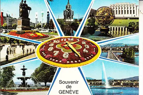 BLUMENUHR - l'Horloge florale / Flower Clock / Bloem Klok / Reloj de Flores / Fiore Orologio - GENEVE