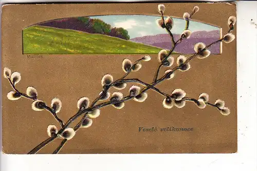 OSTERN - Ostergrüße, Vesele velikonoce, 1903, geprägt / embossed / relief