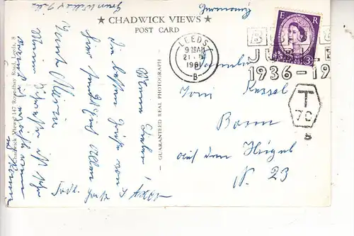 UK - ENGLAND - WEST YORKSHIRE - LEEDS, Multi view, Tax-Vermerk 1961