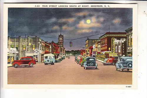 USA / SOUTH CAROLINA / ANDERSON, Main Street at Night