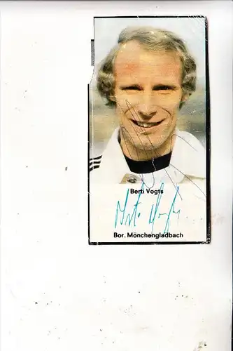 SPORT - FUSSBALL - BORUSSIA MÖNCHENGLADBACH - Berti Vogts, Autogramm, Zeitungsausschnitt