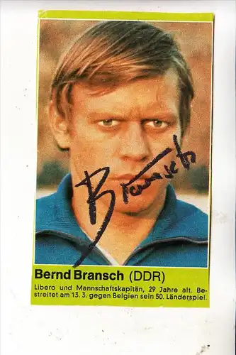 SPORT - FUSSBALL - DDR NATIONALMANNSCHAFT - Autogramm, Zeitungsausschnitt