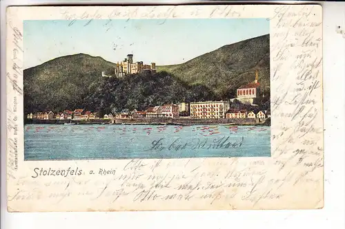 5400 KOBLENZ - STOLZENFELS, LUNA-Karte # 2292, Golden Windows, 1901, nach Klostermannsfeld gel.