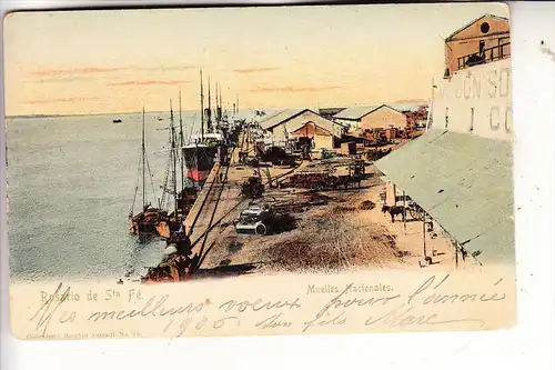 ARGENTINA / ARGENTINIEN, ROSARIO de Santa Fe, Muelles Nacionales, 1906, Vassalli # 39