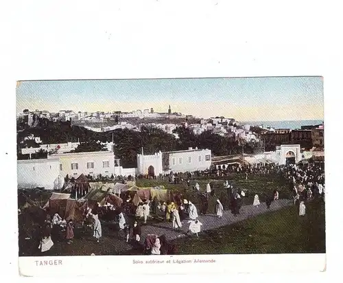 MAROC - TANGER, Deutsche Botschaft, Markttreiben