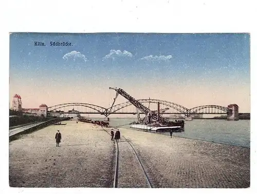 BINNENSCHIFFE - RHEIN, Baggerschiff vor Köln