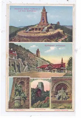 0-4712 KYFFHÄUSER, Kaiser - Wilhelm I Denkmal, Wirtschaft, Rothenburg, Barbarossa