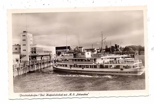 BINNENSCHIFFE - BODENSEE, MS "SCHWABEN" im Hafen von Friedrichshafen, 195..