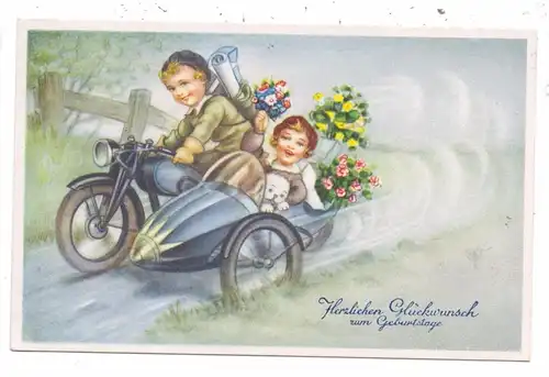 MOTORRAD, Grusskarte, Kinder