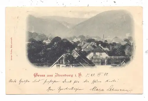 0-3705 ILSENBURG, Gruss aus, Panorama, 1898, nach Friesach / Kärnten befördert