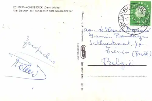 5521 ECHTERNACHERBRÜCK, Deutsch - Luxemburger Grenze, 1961