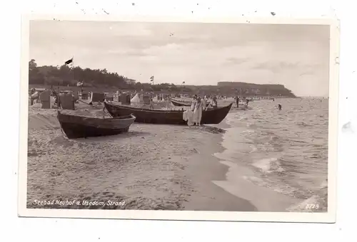 0-2255 HERINGSDORF - NEUHOF / Usedom, Strandpartie, NS-Beflaggung