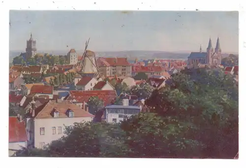 4190 KLEVE, Panorama mit Windmühle, 1907, COLOR